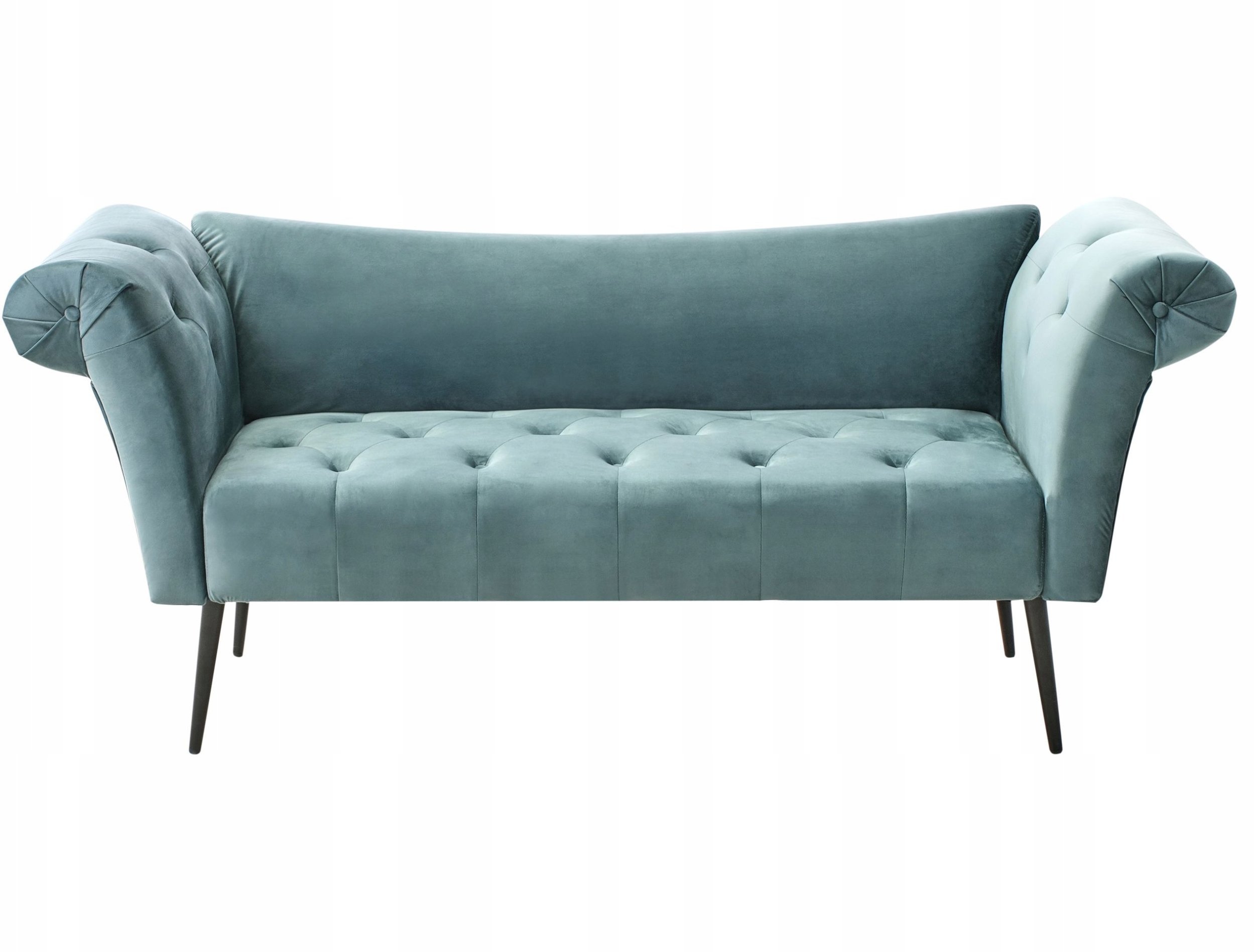 Szezlong NANTILLY Welur Lazurowy