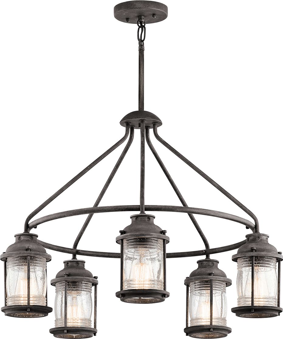 Elstead Lampa wisząca ogrodowa szara Elstead Ashland Bay KL-ASHLANDBAY-5P