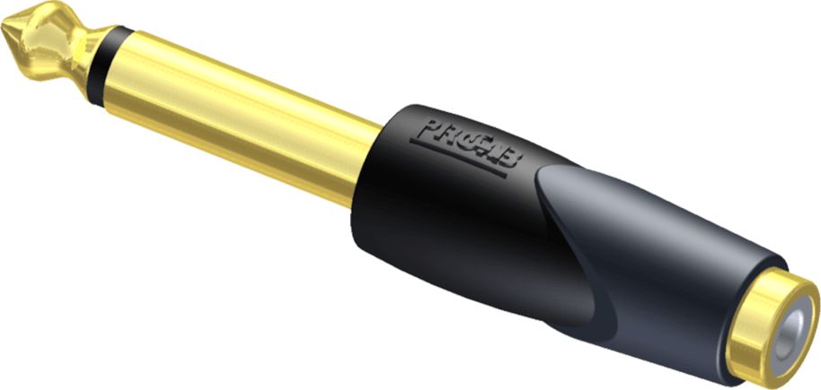 Adapter AV Procab Jack 6.3mm - RCA (Cinch) czarny (CLP104)