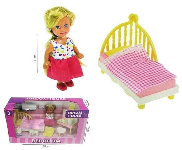Hipo Lalka 11cm zestaw sypialnia HLR36 44188
