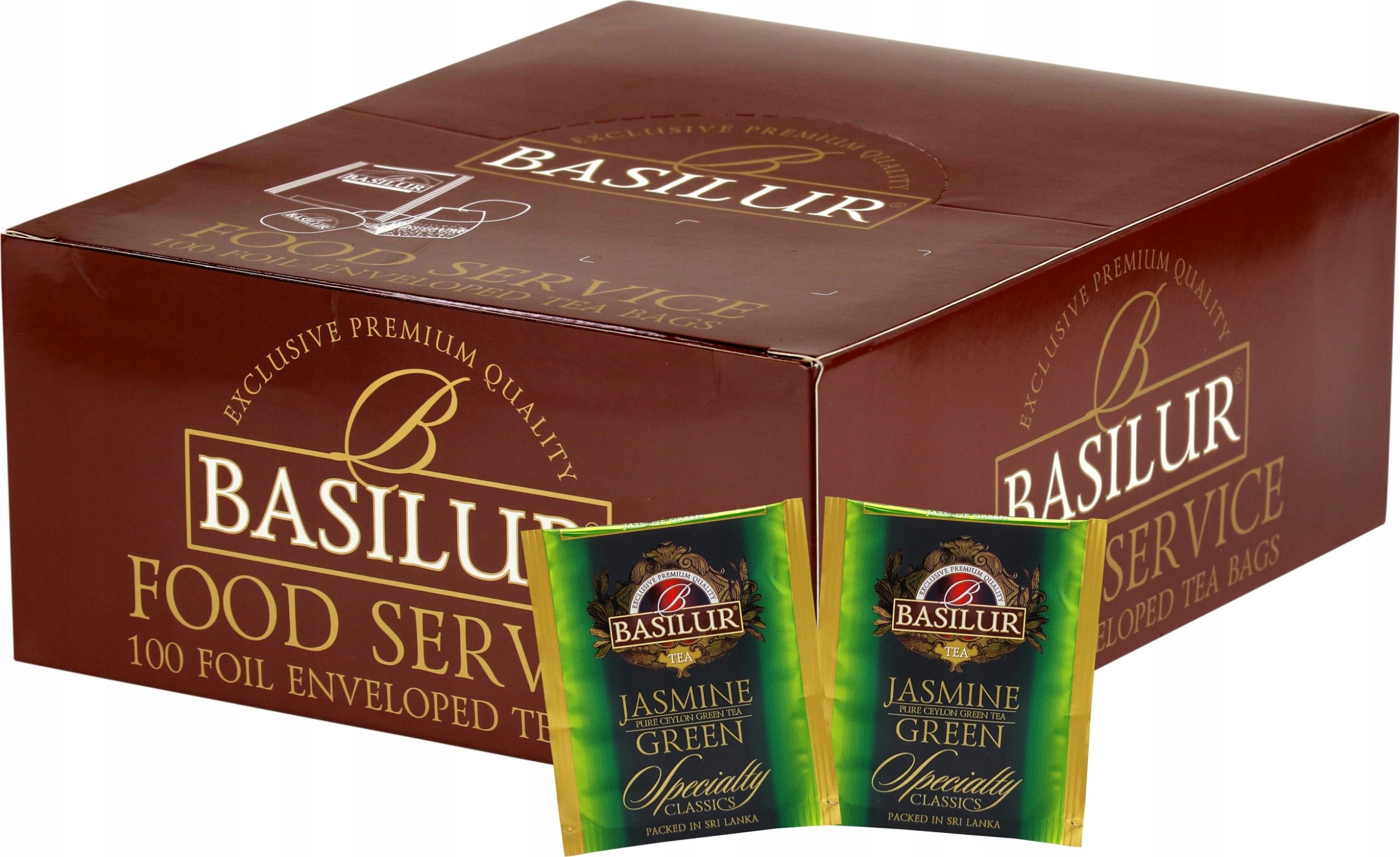 Basilur Basilur JASMIN GREEN HORECA herbata zielona jaśmin - w kopertach 100 x 1,5 g