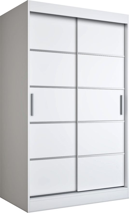 Elior Biała dwudrzwiowa szafa przesuwna 120 - Livia 3X