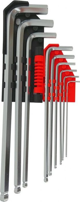 AWTools klucze imbusowe 9 sztuk z kulą (AW35016)