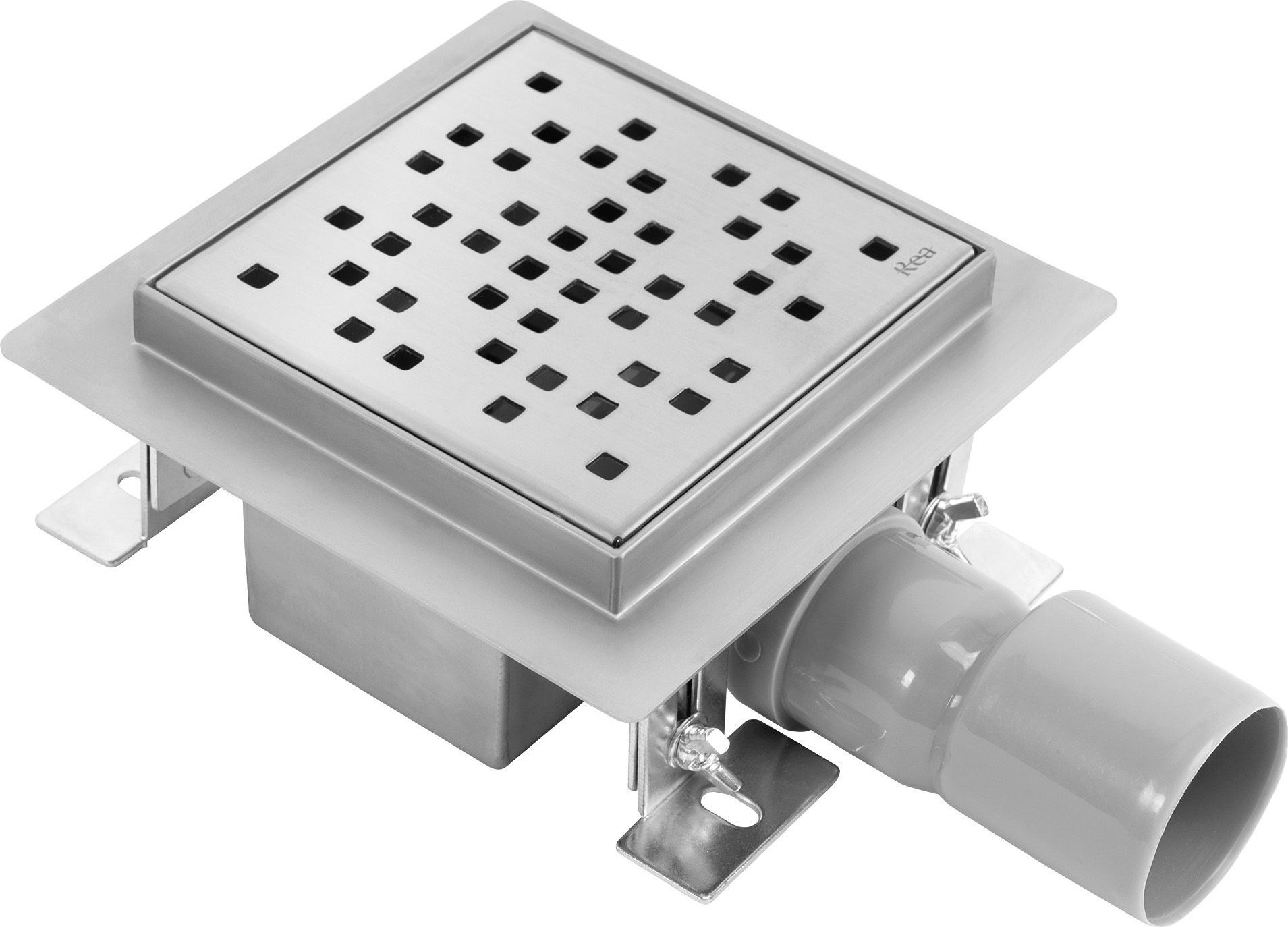 Rea Odpływ liniowy REA DOTS STAL SZCZOTKOWANA 12x12