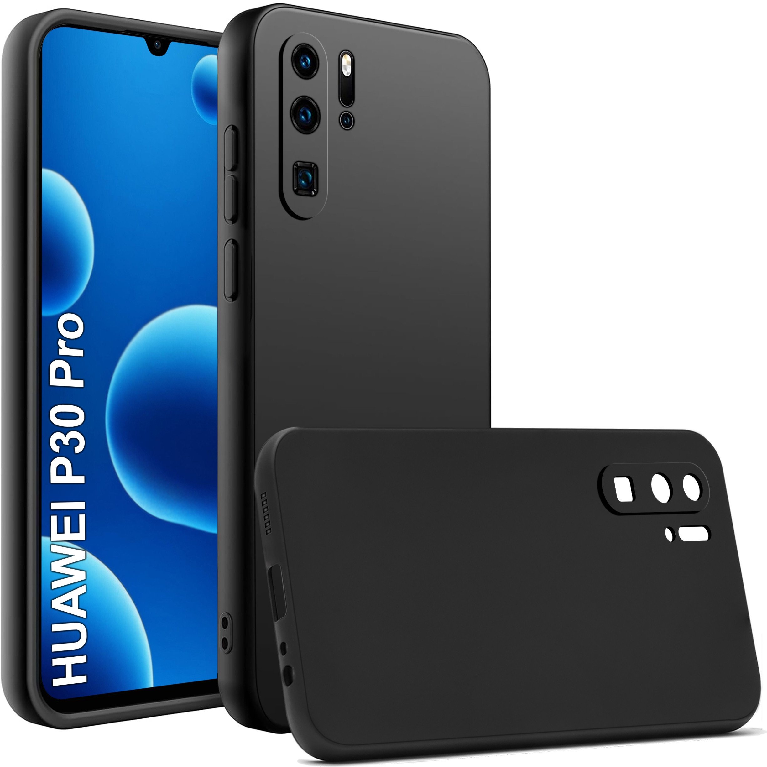 Etui Czarne Matowe Silikon Slim do Huawei P30 Pro