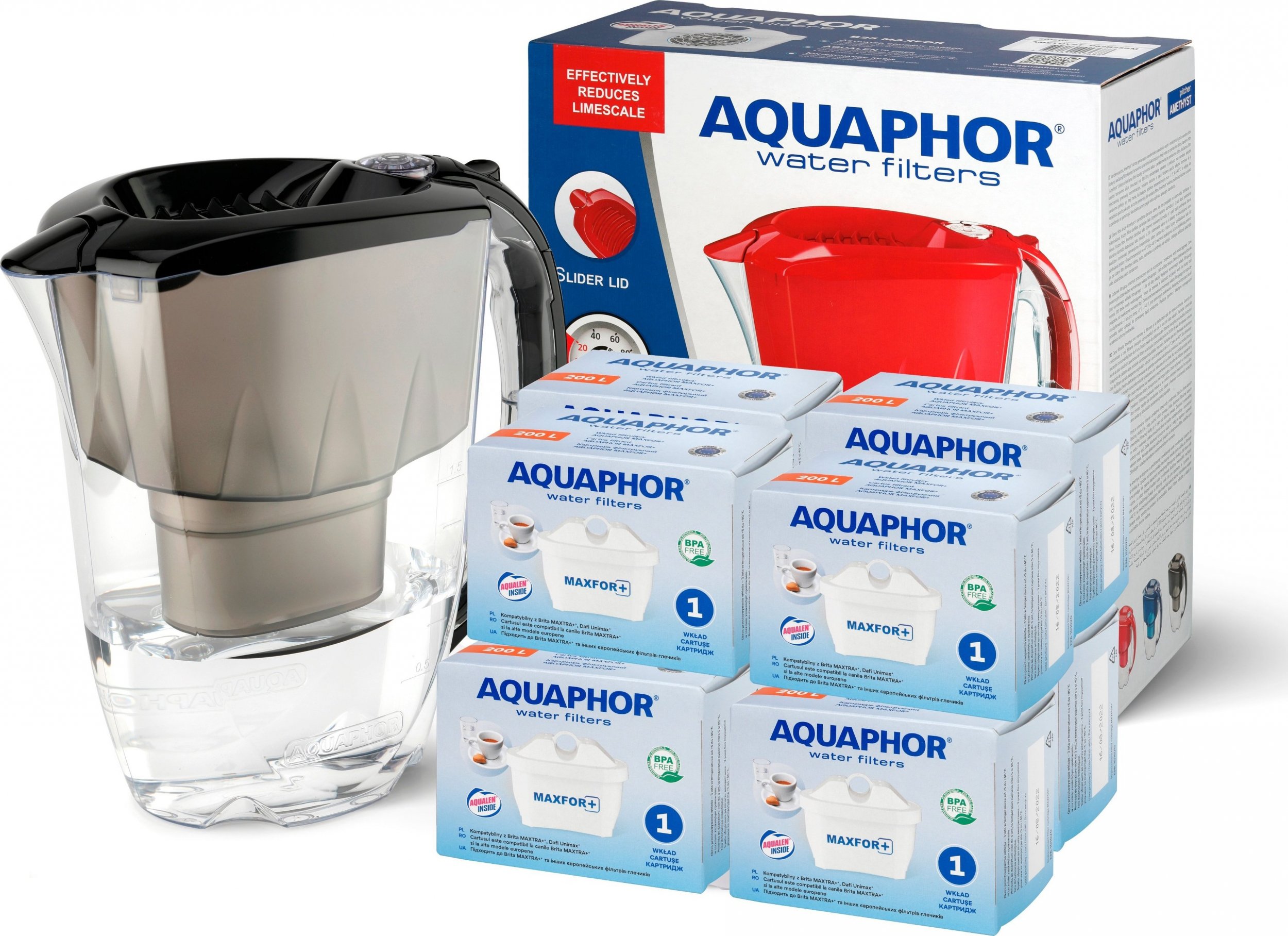 Dzbanek filtrujący Aquaphor 8x WKŁAD FILTR AQUAPHOR B100-25 MAXFOR+ DO BRITA DAFI DZBANEK AMETHYST GRATIS