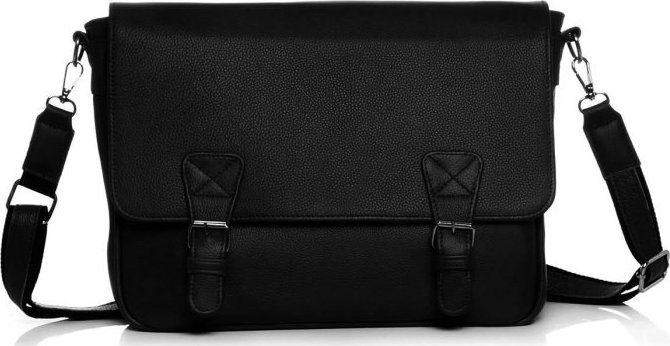 SKÓRZANA TORBA MĘSKA NA DOKUMENTY SOLOME MERLO CZARNA