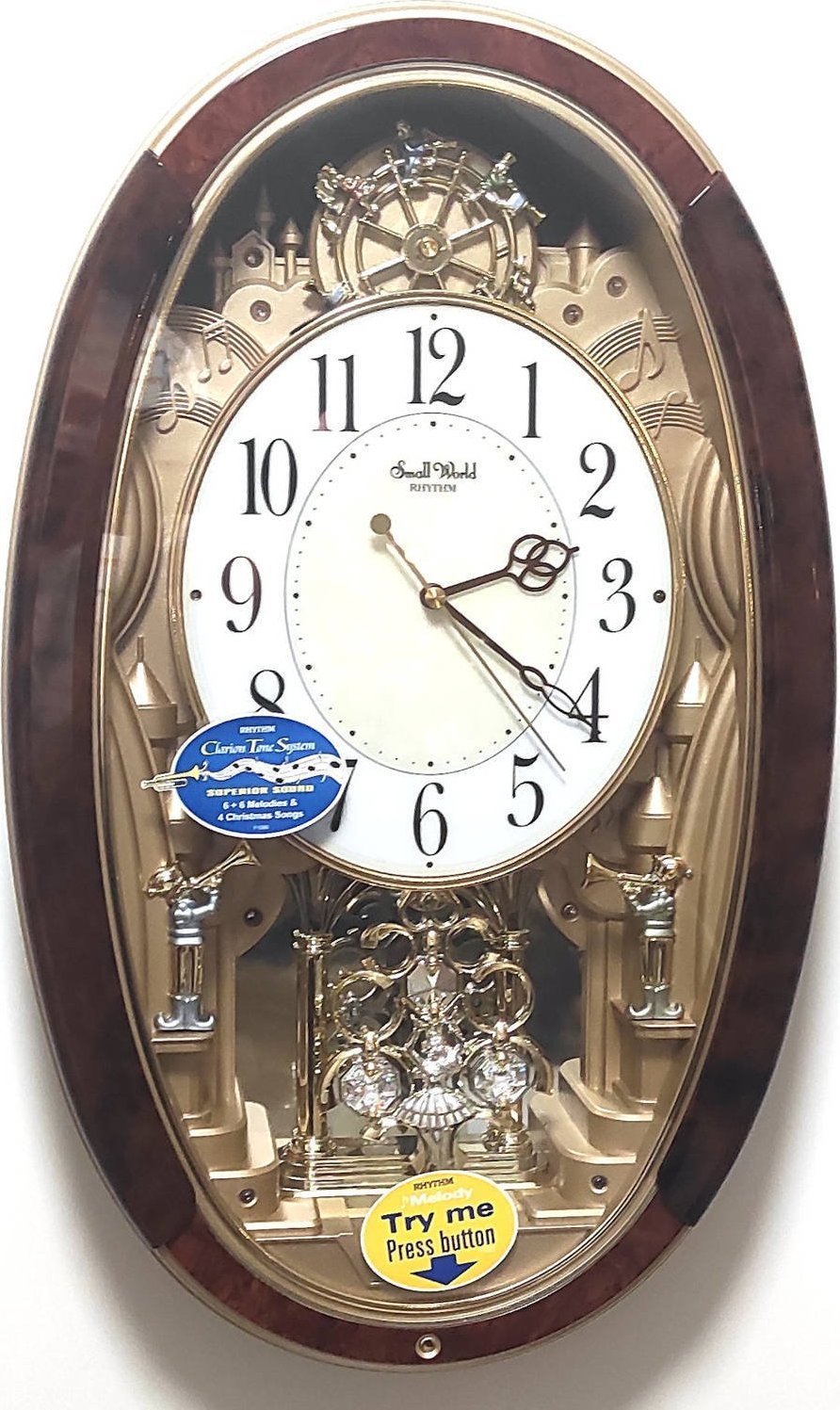 RHYTHM Zegar ścienny Rhythm 4MJ895WD23 melodie LED