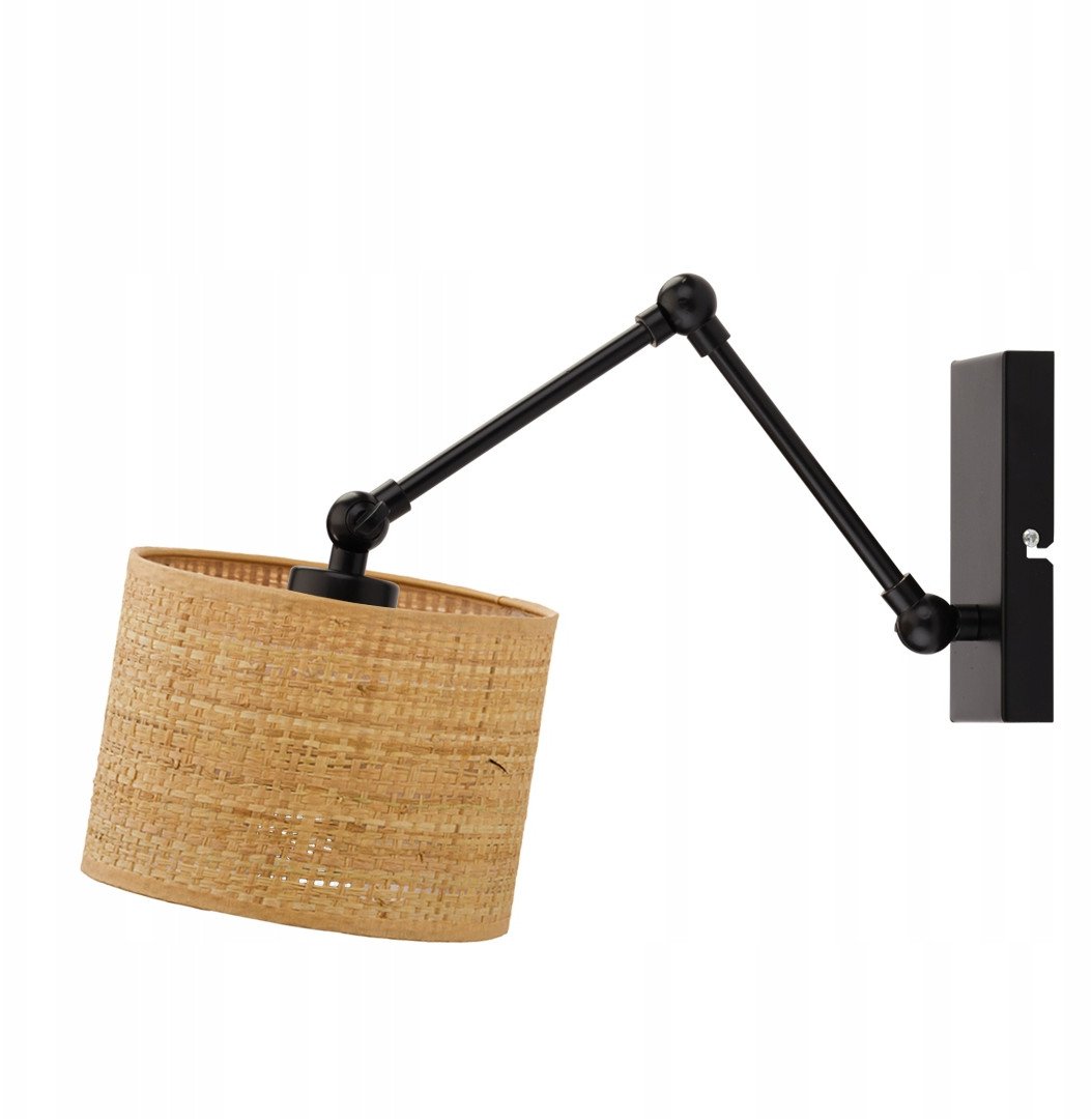 Regulowana lampa ścienna góra-dół TULON BOHO E27 kinkiet na wysięgniku ruchomym do czytania w sypialni LED