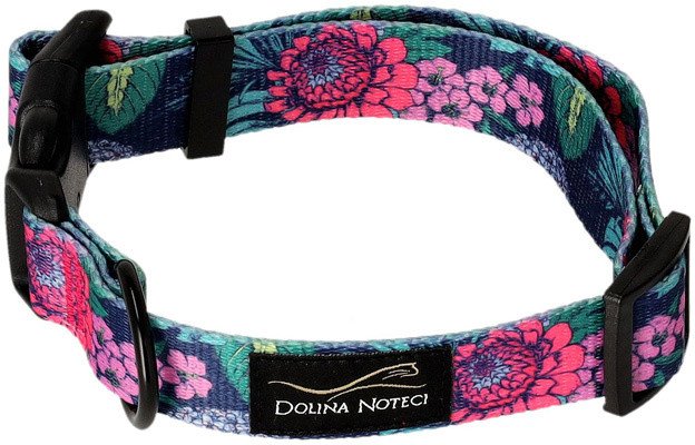 Dolina Noteci Obroża regulowana dla psa Kwiatowy Zakątek L 2,5 cm x 32 - 53 cm