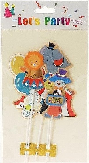 Topper na tort cyrk 29x16cm