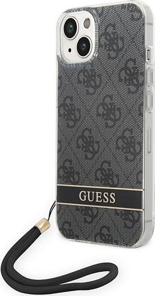 Guess Etui Guess do iPhone 14 Plus 6,7" czarny/black hardcase 4G Print Strap