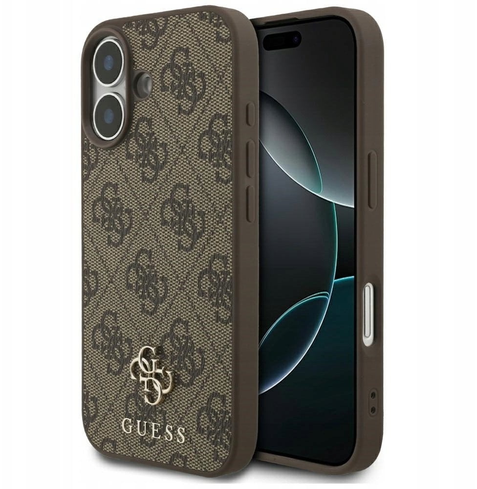 Etui Guess 4G Small Classic Logo MagSafe do iPhone 17 brązowy
