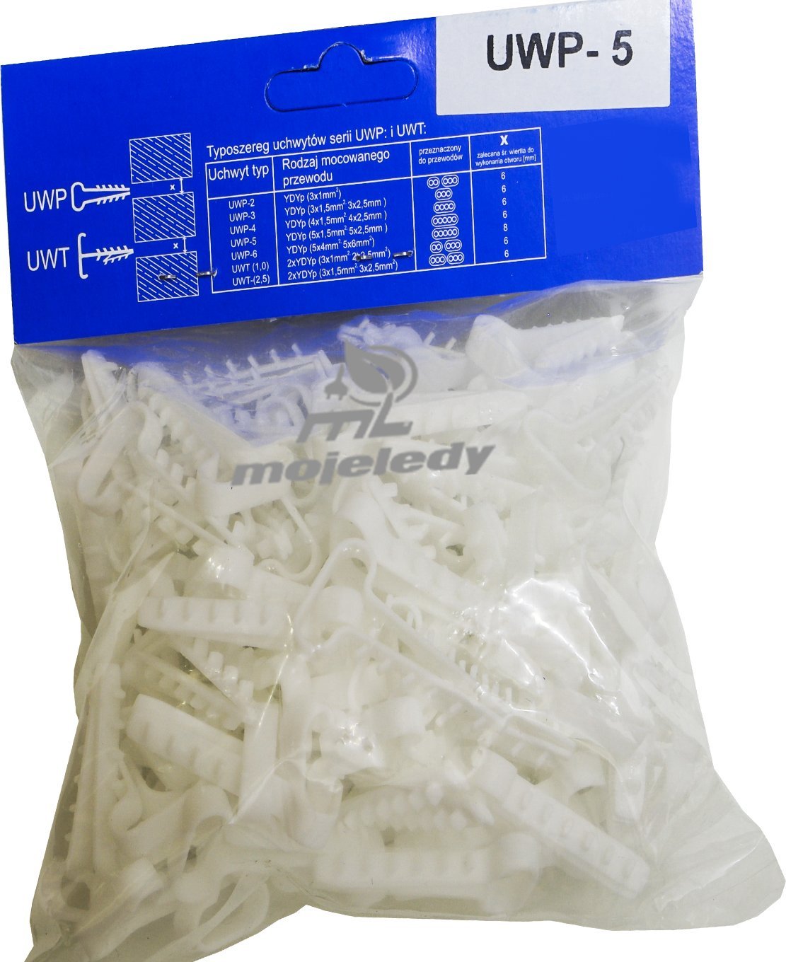 Baks Uchwyt wbijany ydyp 5x1,5/5x2,5 UWP-5 1op.