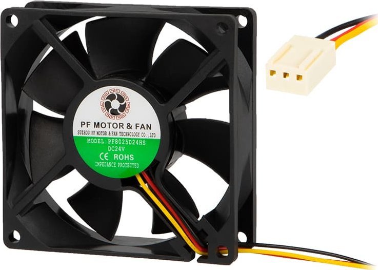 Wentylator Blow 80x25mm 24V ślizgowy