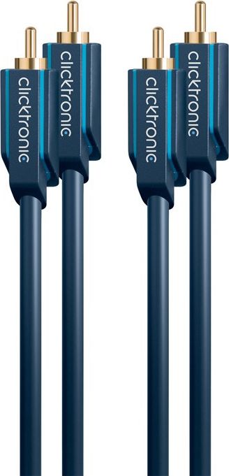 Kabel Clicktronic RCA (Cinch) x2 - RCA (Cinch) x2 2m granatowy (70379)