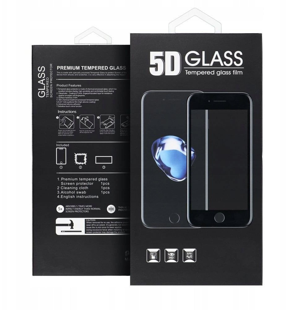 5D Full Glue Tempered Glass - do Samsung Galaxy S25 Ultra czarny