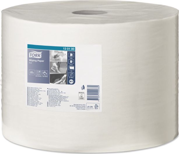 Tork Tork - Czyściwo papierowe w dużej roli do zwykłych zabrudzeń, 1-warstwowe, advanced - Białe