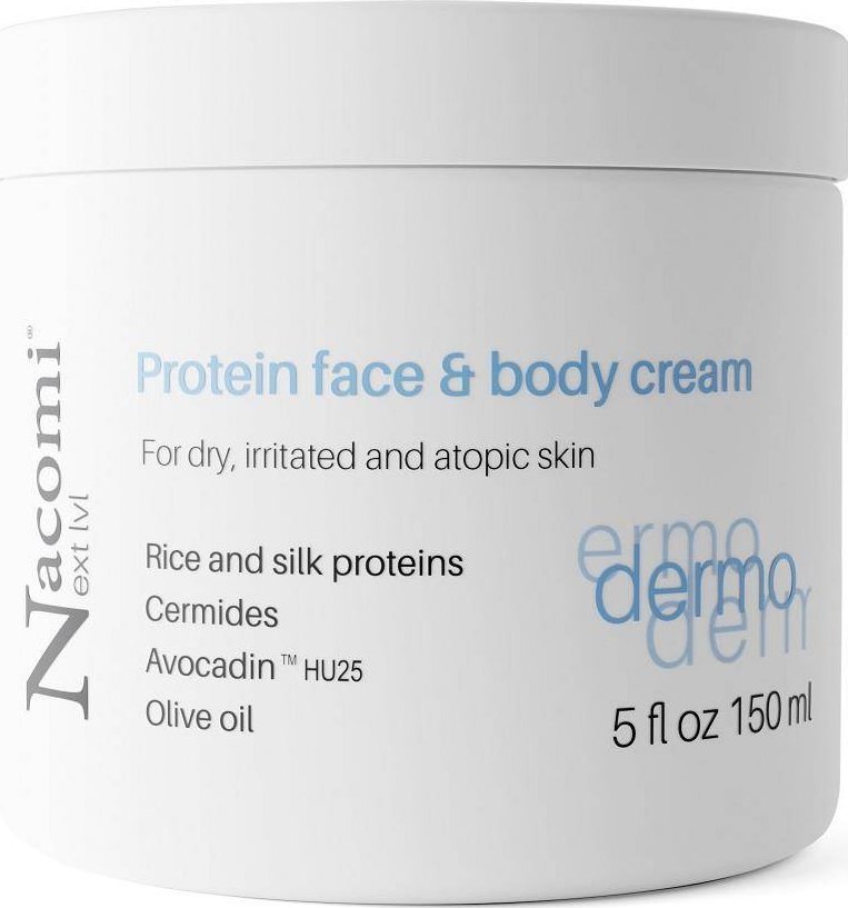 Nacomi Next Level Dermo - Proteinowy krem do twarzy i ciała, 150 ml