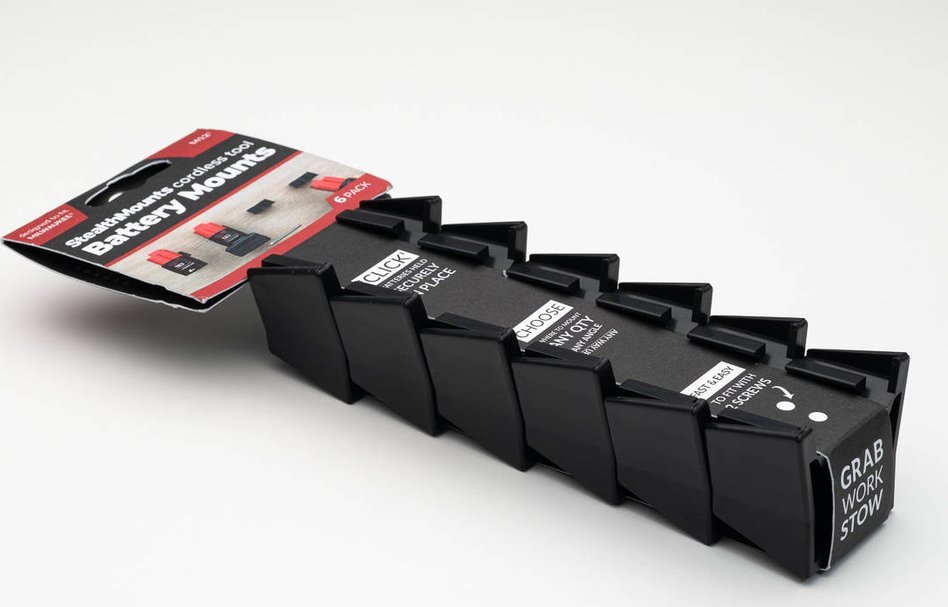 Milwaukee Uchwyty do baterii akumulatorów Milwaukee M12 zestaw 6 sztuk StealthMounts