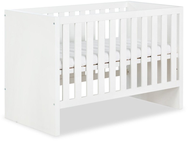 Łóżeczko AMELIA biała z barierką 120x60