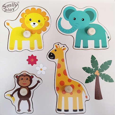 Smily Play Drewniana Układanka Zwierzęta afrykańskie