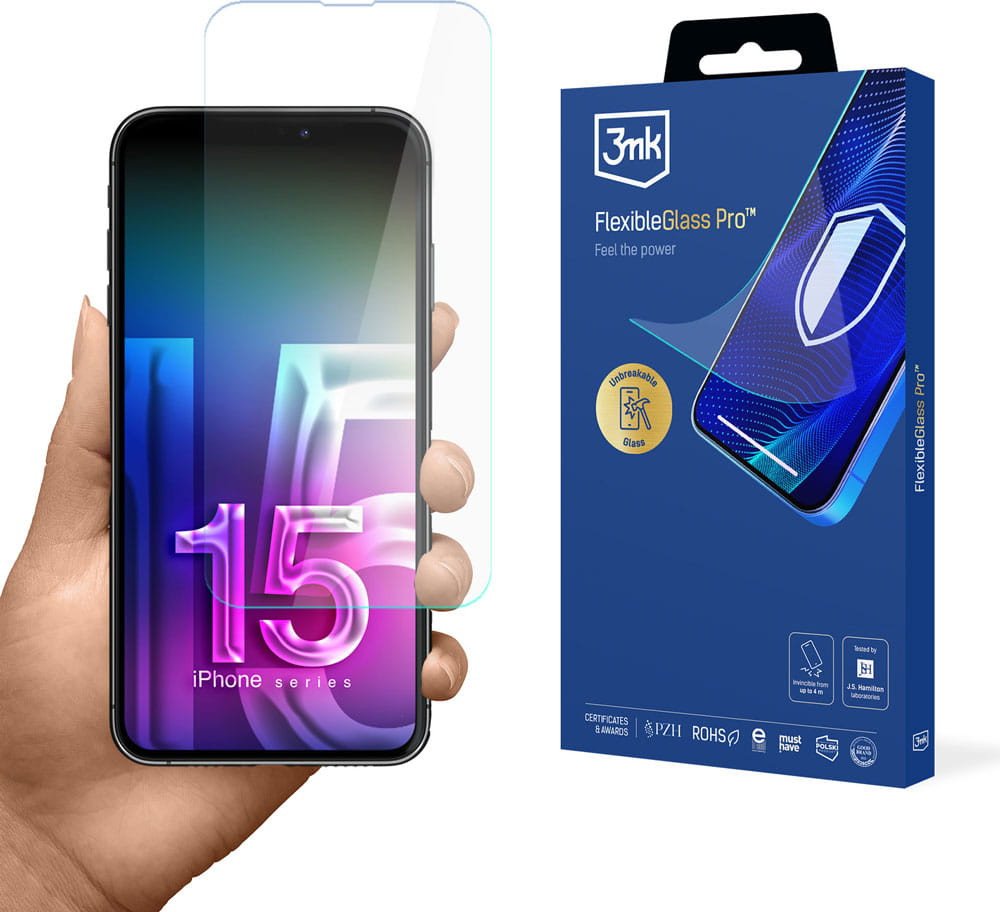 Apple iPhone 15 - 3mk FlexibleGlass Pro