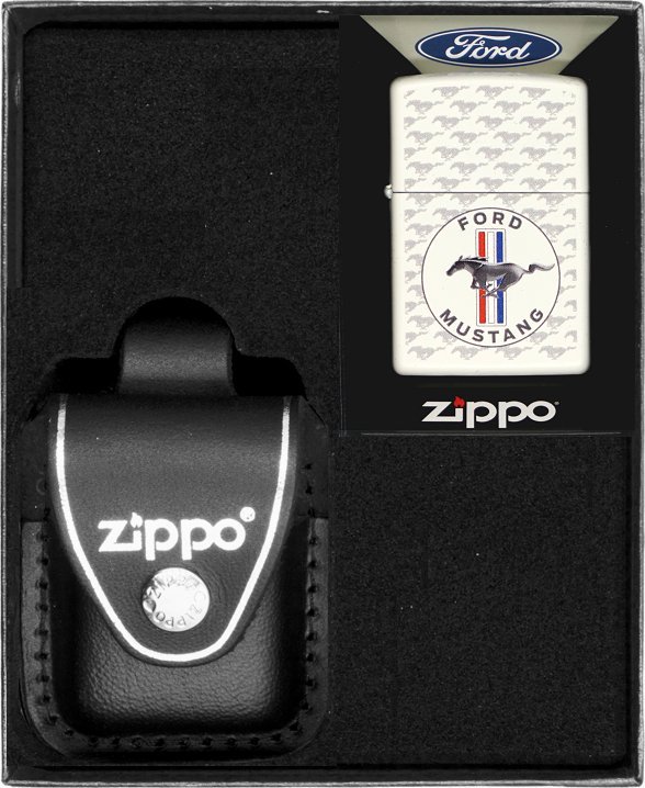 Zestaw ZIPPO Zapalniczka FORD MUSTANG HORSE & BARS DESIGN Prezentowy No3
