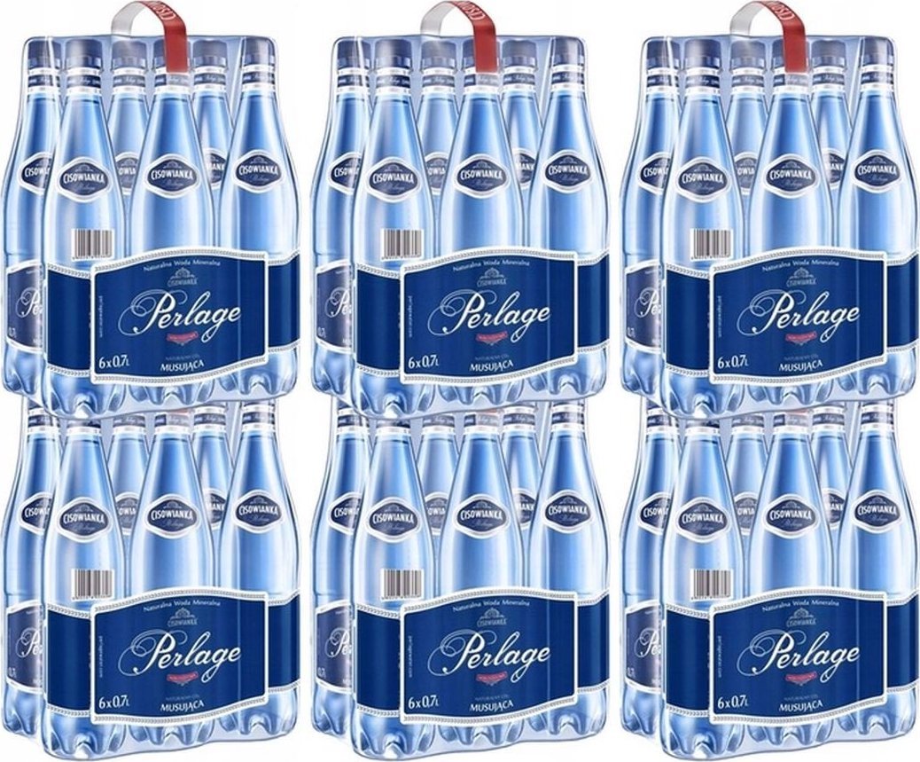 Woda Cisowianka Perlage Naturalna woda mineralna musująca niskosodowa 700 ml x 36 sztuk