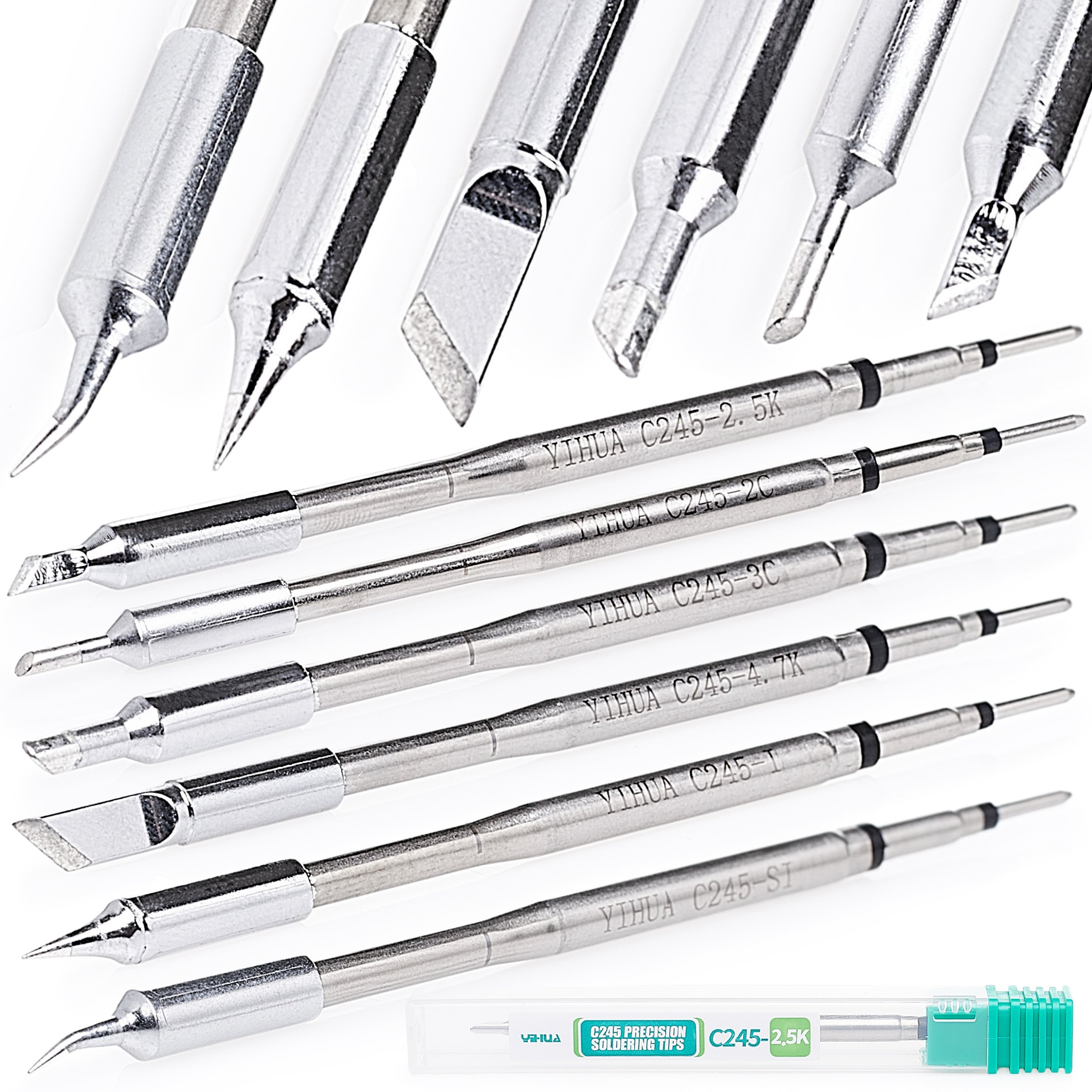 Zestaw 6 Grotów Grot do Lutowania Yihua C245 Modele 2C 3C3 2.5K 4.7K I IS