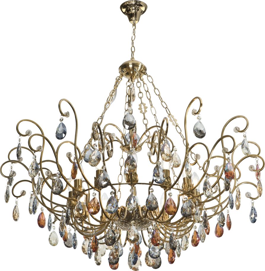 Lampa wisząca Witek Home Lampa wisząca kryształowa Fiori 5039/1P-12CP