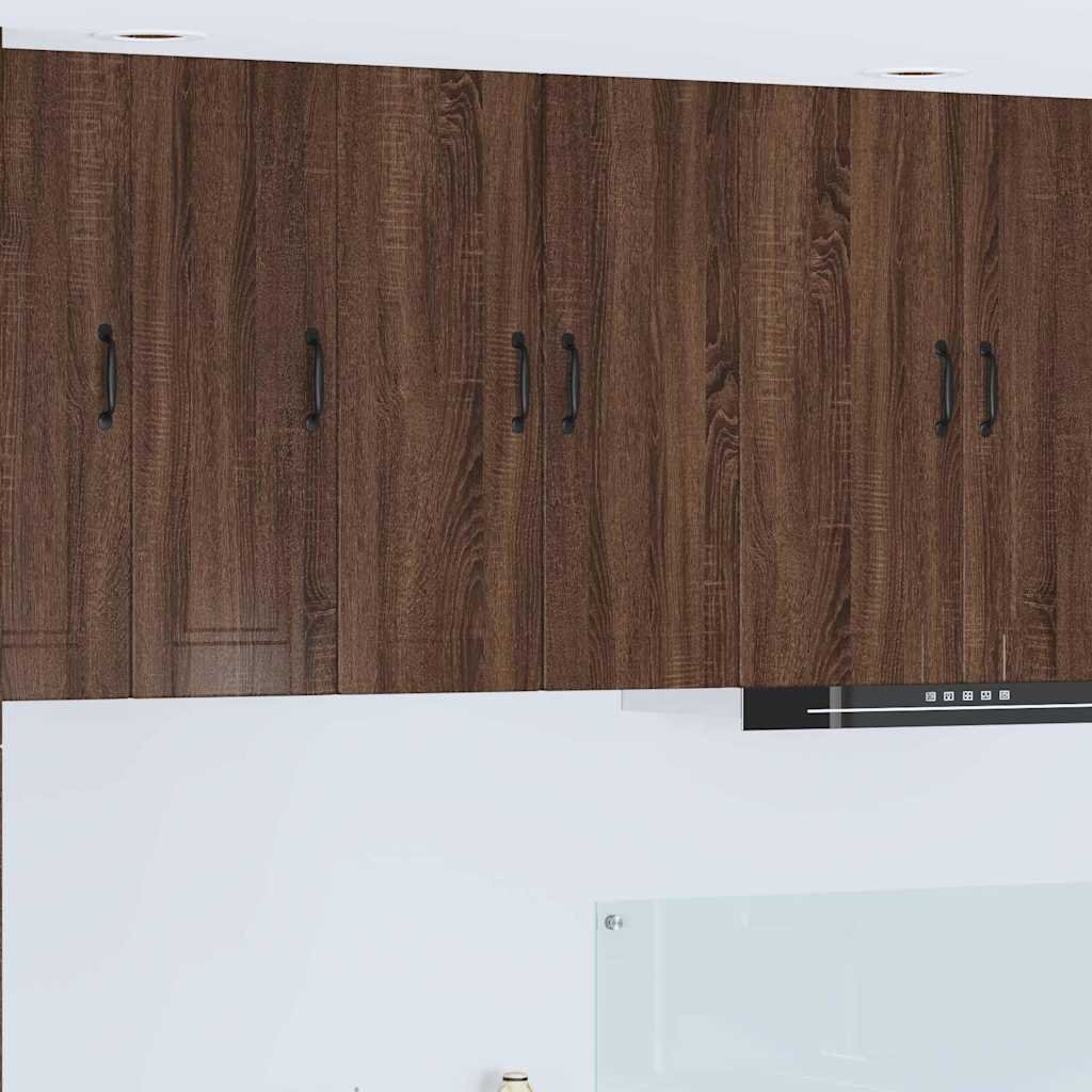 vidaXL Szafka kuchenna z półką 2 pcs Brązowy dąb 30 x 31 x 80 cm