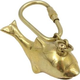 Breloczek Giftdeco Brelokk mosiężny - wieloryb