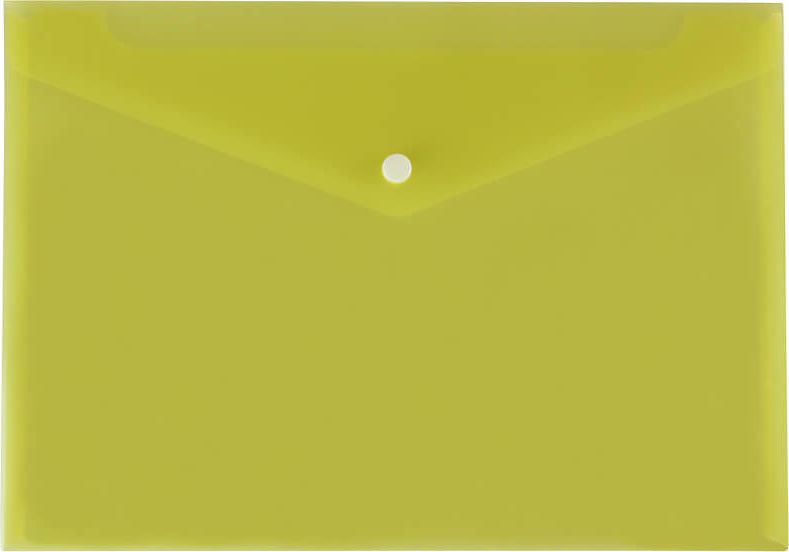 Biurfol Teczka koperta na zatrzask A4 PP przezrocz żółta