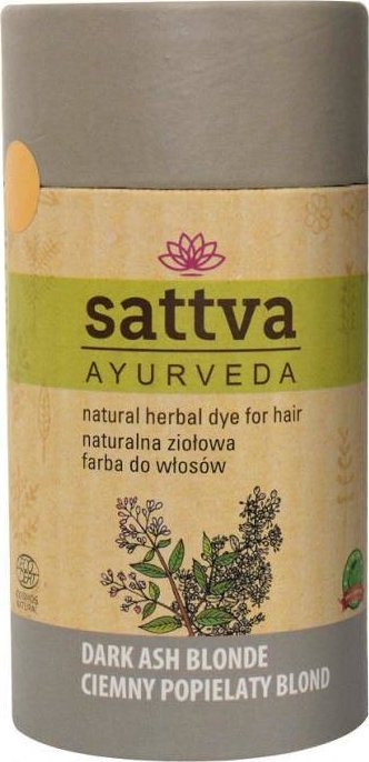 Sattva SATTVA_Natural Herbal Dye for Hair naturalna ziołowa farba do włosów Dark Ash Blonde 150g
