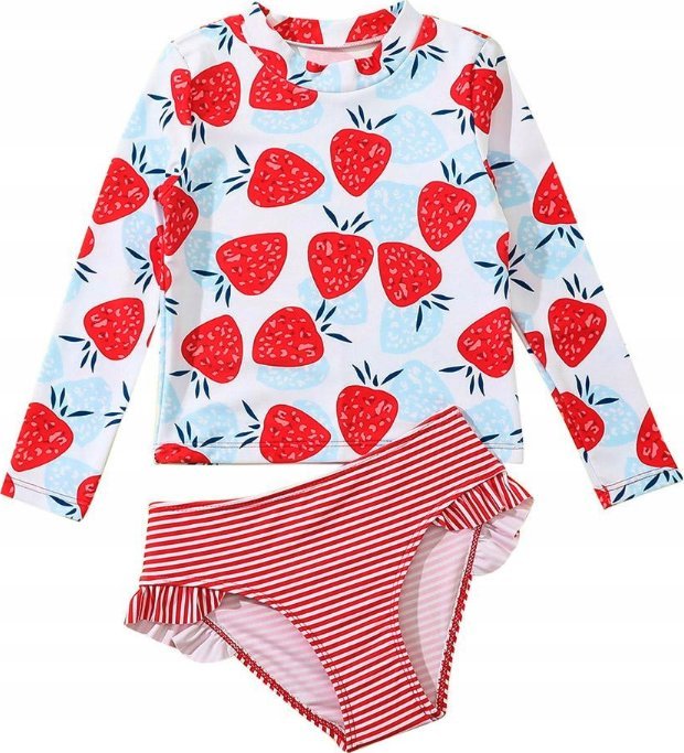Strój kąpielowy dwuczęściowy w truskawki 86/92 1-2 lat