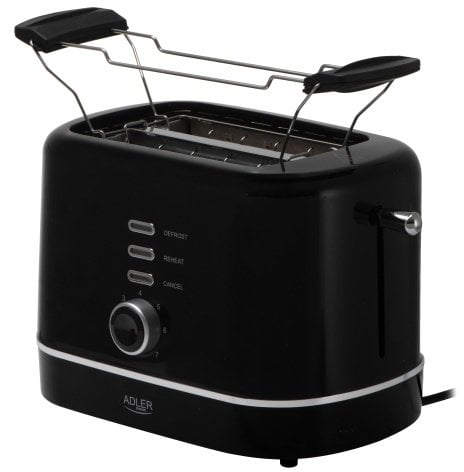 Toster z rusztem do bułek | 7 poziomów opiekania | Funkcja rozmrażania i podgrzewania