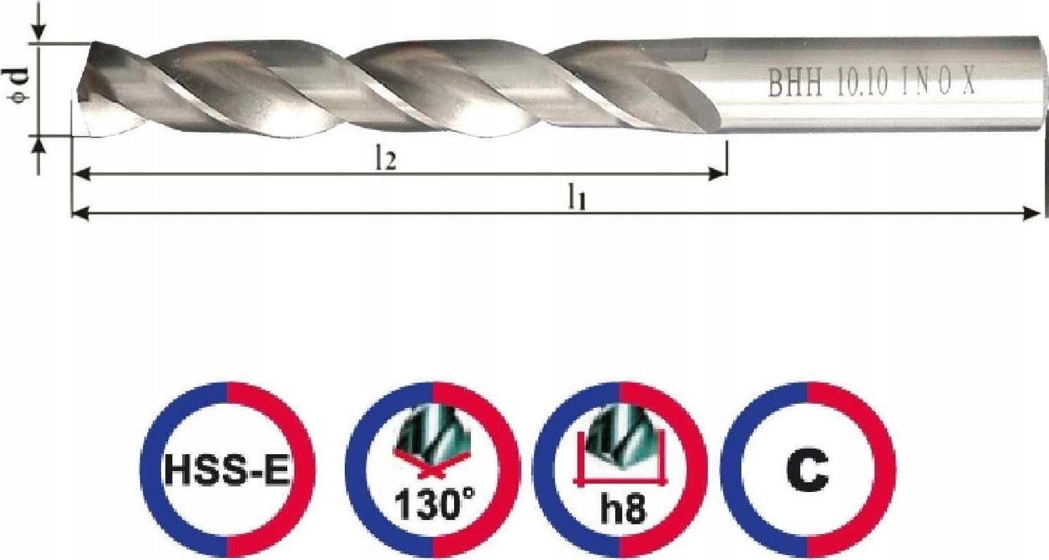 Wiertło Ghring Wiert�o 11,5 INOX RN szlif 142-94 HSS-E Co5