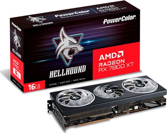 Karta graficzna Power Color Hellhound Radeon RX 7800 XT 16GB GDDR6 (RX 7800 XT 16G-L/OC)