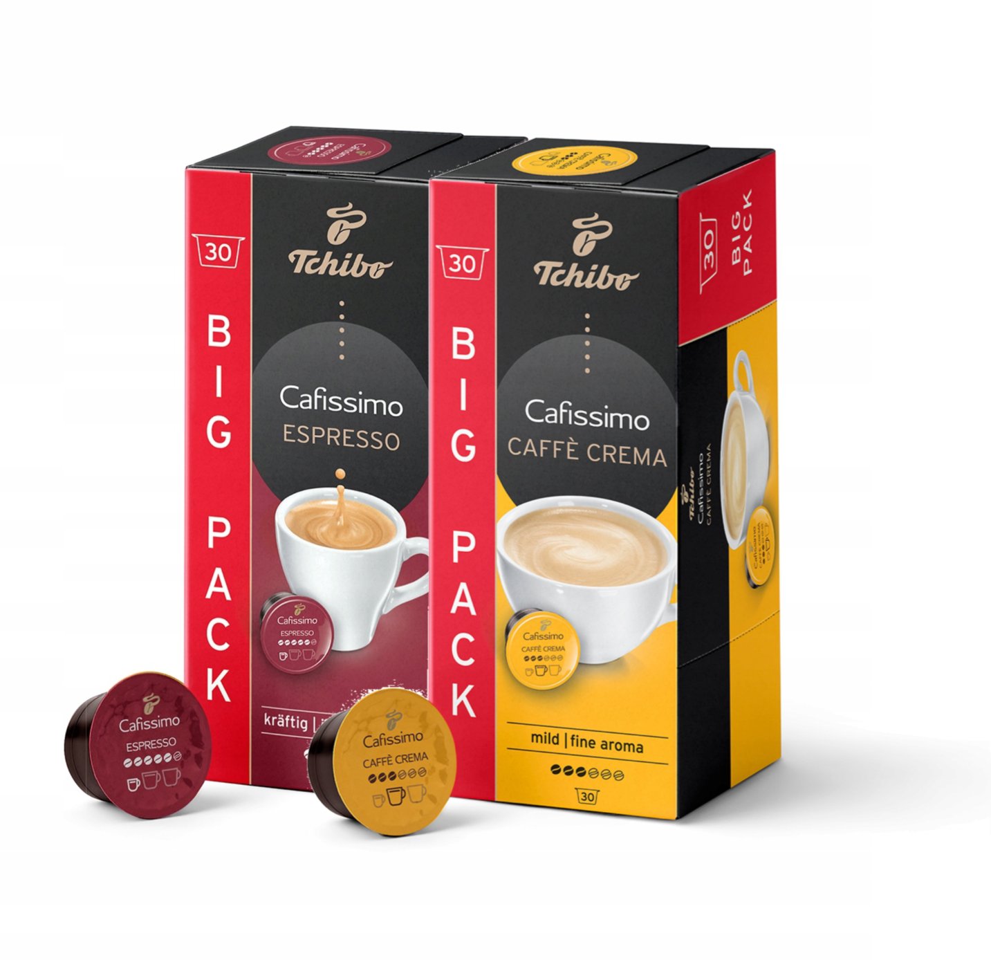 Tchibo Cafissimo Caffe Crema Mild + Espresso Intense 2x30 szt.