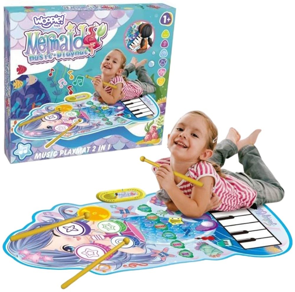 WOOPIE Mata Muzyczna Syrenka 2w1 Perkusja Interaktywna