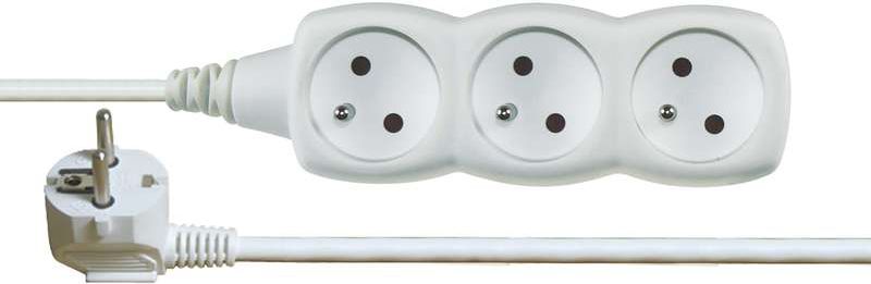 Emos Przedłużacz z uziemieniem 3 gniazda 7m biały (P0317)