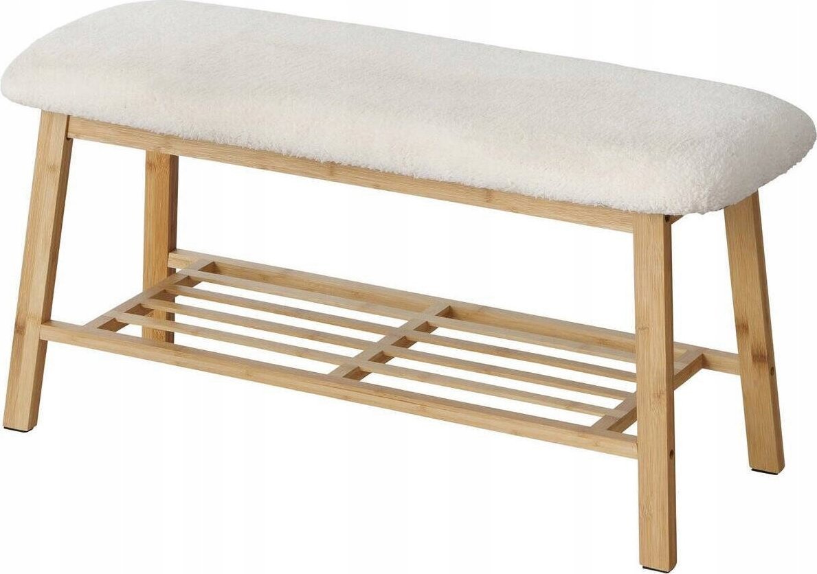 Boltze Ławka na buty z siedziskiem miś BENJA, bambusowy stelaż