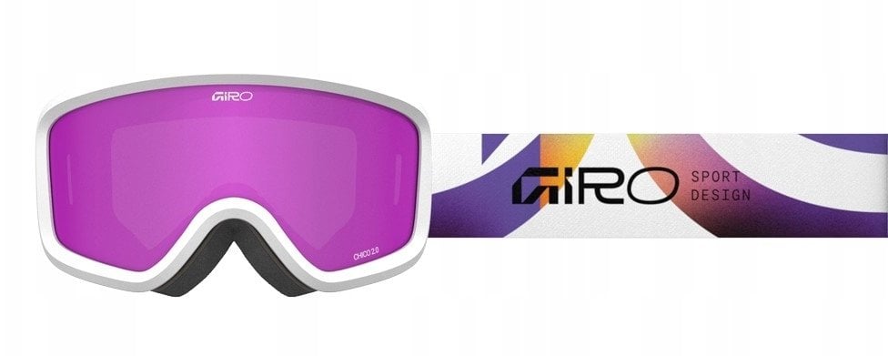 Giro Gogle zimowe juniorskie GIRO CHICO 2.0 PINK FLOW (OTG) (Cylindrical) (Szyba lustrzana kolorowa AMBER PINK 19-42% S2)