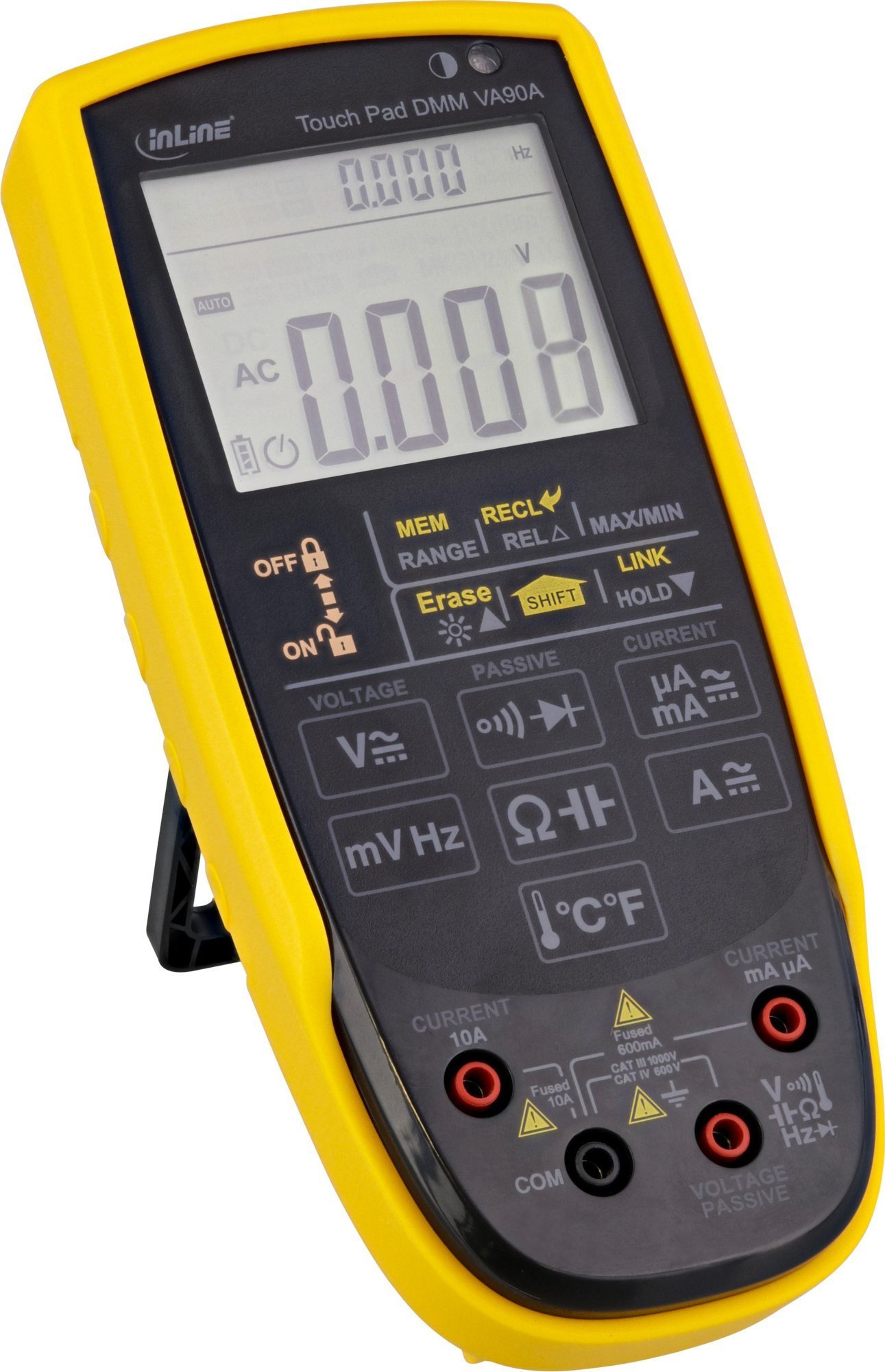 InLine InLine® Multimeter with touch pad and illuminated display, CAT III / CAT IV