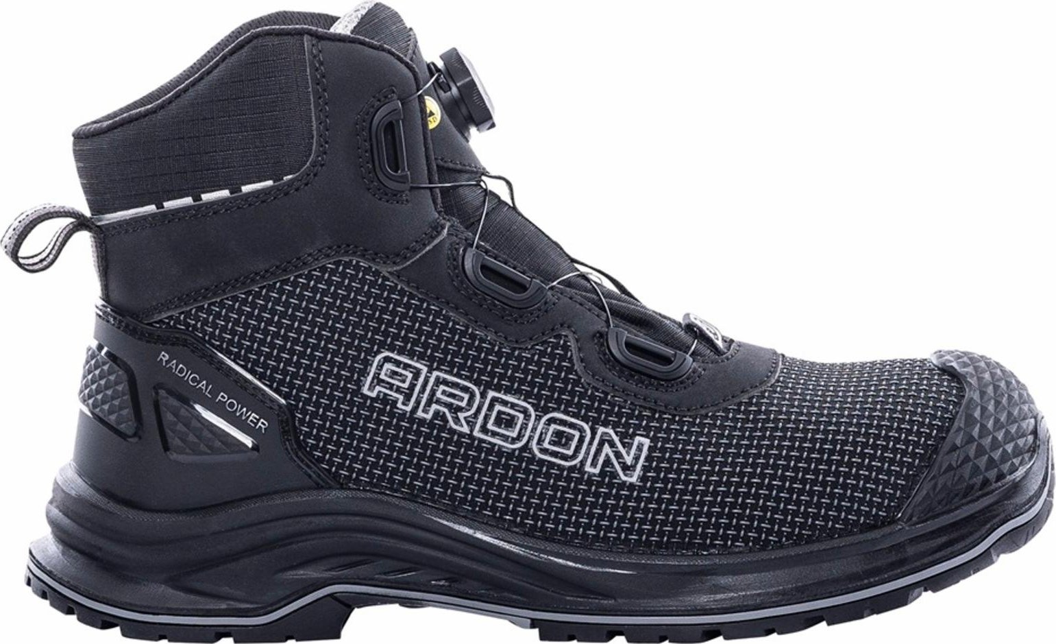 Ardon ARDONBRICK S3 ESD SRC G3394 - Trzewiki ochronne podeszwa PU/GUMA odporna na oleje antystatyczna antypoślizgowa wytrzymała do 300C podnosek włókn