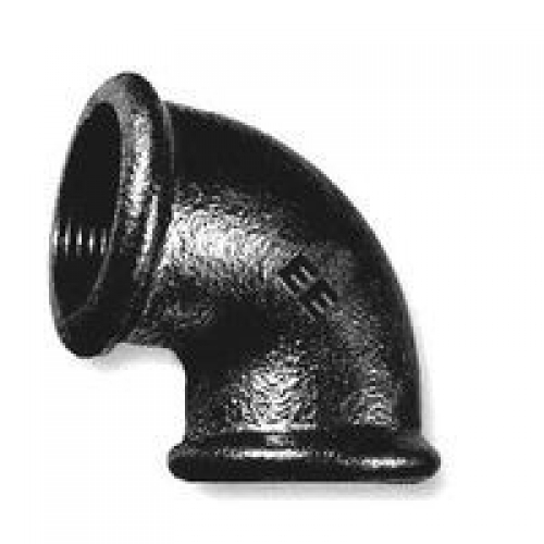Odlewnia Zawiercie Kolanko 90 stopni 1'' czarne (5907791601810)
