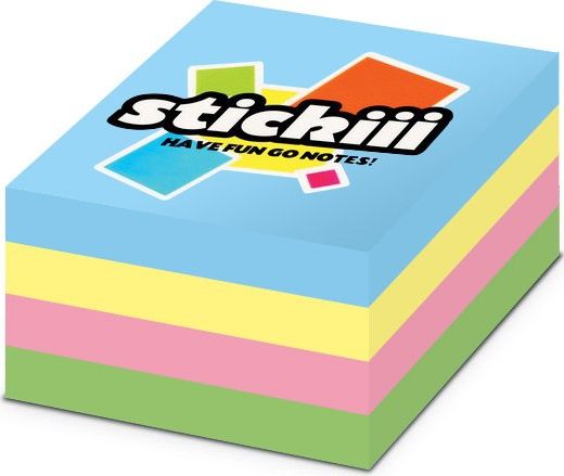 Pastello Kostka samoprzylepna 76x76 mm 400 kartek 4 kol. PASTEL PAS-0848 Pastello