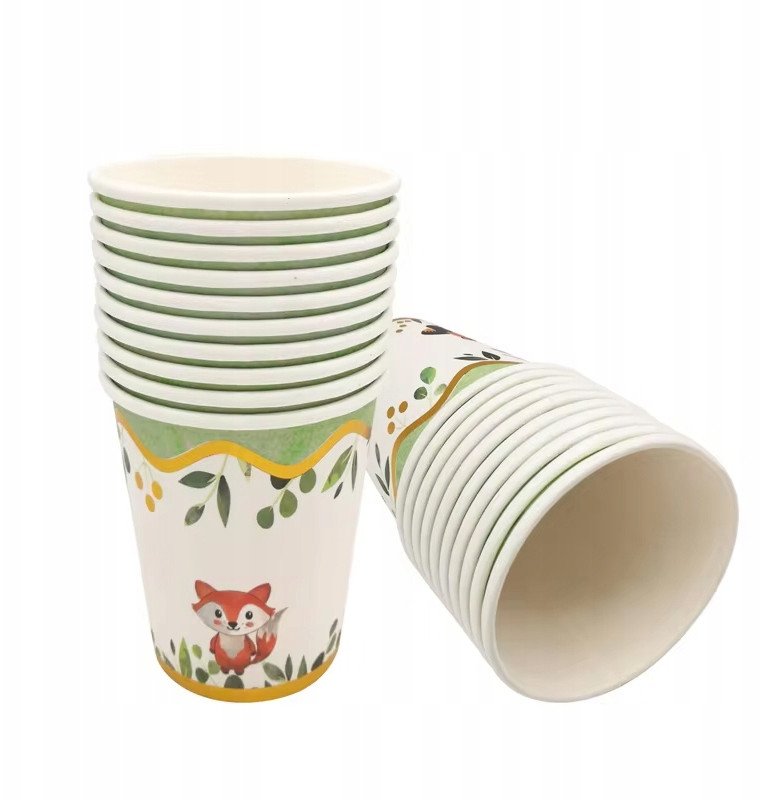 Grajlandia Kubeczki Jednorazowe LISEK Happy Birthday Kubek urodzinowe 10szt.