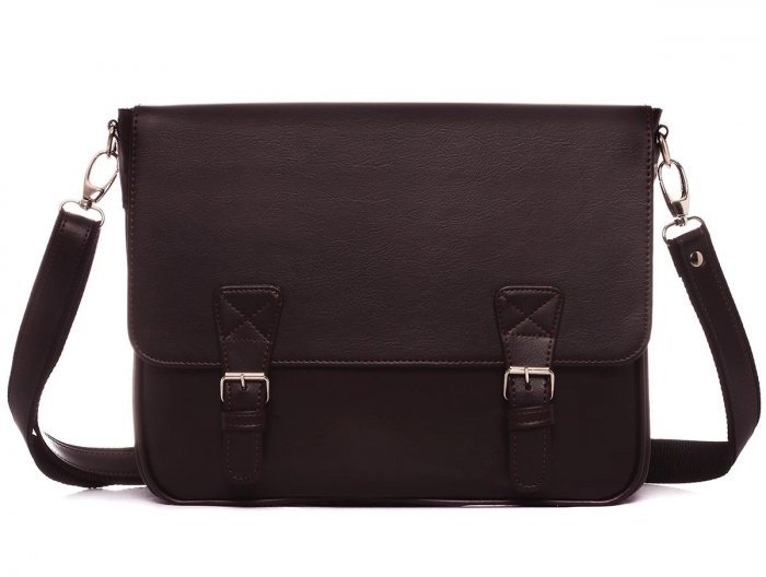 BRĄZOWA LISTONOSZKA MĘSKA TORBA NA RAMIĘ SOLOME MERLO